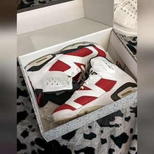 Jordan 6 Retro Carmine Red and White 2014! Sz 10.5